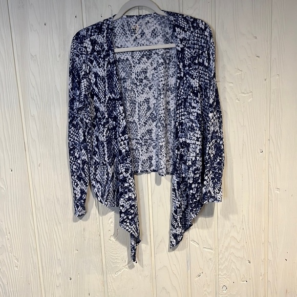 BELLE by Kim Gravel Open Cardigan with Long Front - Picture 1 of 8